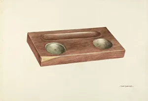 Writing Set Prints: Writing Desk Set, c. 1939. Creator: Ursula Lauderdale