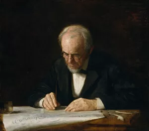 Copying Gallery: The Writing Master, 1882. Creator: Thomas Eakins