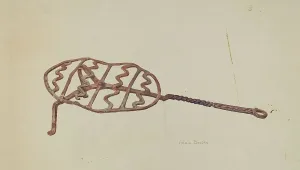 Adele Brooks Prints: Wrought Iron Broiler, c. 1938. Creator: Adele Brooks