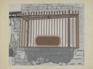 Wrought Iron Railing, c. 1936. Creator: Joseph L. Boyd