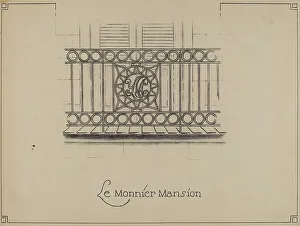 Wrought Iron Railing, c. 1936. Creator: Ray Price
