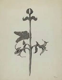 Wrought Iron Weather Vane, c. 1937. Creator: Hugh Clarke