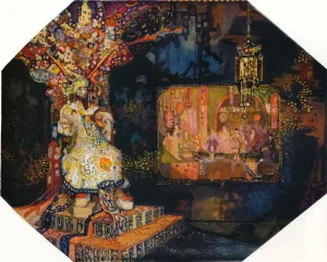 Studio Volume 61 Prints: Wu-Sin-Yin The Great, c1914. Artists: George Sheringham, George Cochrane Hazelton