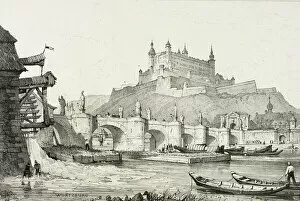Fortifications Collection: Wurtzburg, 1833. Creator: Samuel Prout