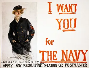Great War Prints: WW1 Recruitment Poster for the US Navy, 1917