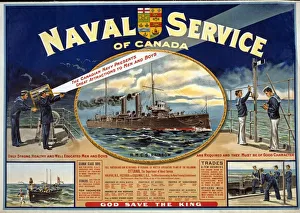 WWI Recruitment Poster for the Naval Service of Canada, 1915 WWI Recruitment Poster for the Naval Service of Canada, 1915
