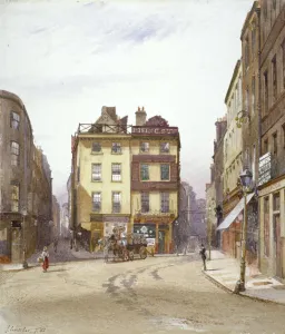 Dray Prints: Wych Street and Holywell Street, Westminster, London, 1881. Artist: John Crowther