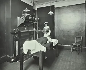Fulham Prints: X-ray room, Fulham School treatment centre, London, 1914
