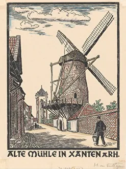 Post Mill Prints: Mill in Xanten, 1871-1918. Creator: Henriëtte van Hove