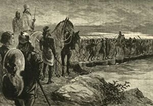 Ahaseurus Gallery: Xerxes Crossing The Hellespont, 1890. Creator: Unknown