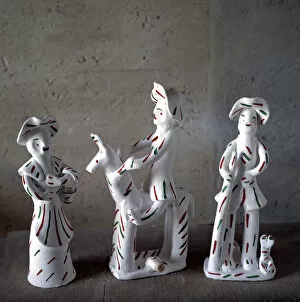 Ceramica Pintada Gallery: Xiurells made in La Cabaneta, popular figures from the Balearic Islands, which are also whistles