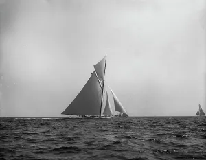 Transparency Prints: Yacht, between 1890 and 1920. Creator: Unknown
