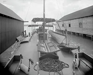 Ropes Prints: Yacht Althea, deck, between 1907 and 1915. Creator: Unknown