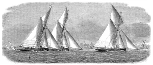 Yachts Prints: The Yacht Matches in the Thames: Prince of Wales Yacht Club