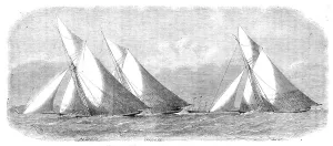 Yachts Prints: The Yacht Matches in the Thames: Royal London Yacht Club