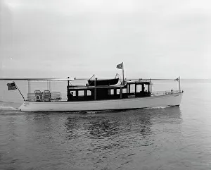 Motor Yacht Prints: Yacht Rainbow, St. Clair Flats, Mich. between 1907 and 1915. Creator: Unknown