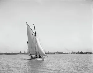 Dry Plate Negative Prints: Yacht Vesta, c1903. Creator: Unknown