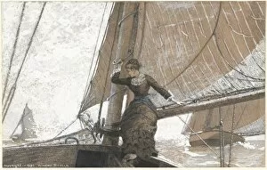 Yachting Girl, 1880. Creator: Winslow Homer