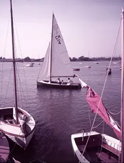 Yachts Prints: Yachting near Arundel, Sussex, c1955. Creator: Arthur Charles Kirby Ware