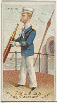 Periscope Prints: Yachting, from Worlds Dudes series (N31) for Allen & Ginter Cigarettes, 1888