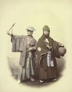 Bureaucrat Prints: Yakonins in Fire Dress, 1866-1867. Creator: Felice Beato