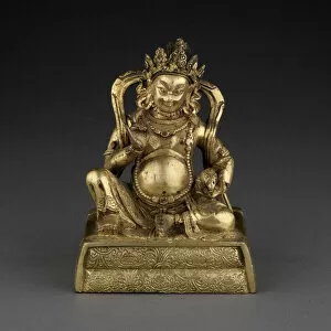 Yaksha General Holding a Mongoose, 18th century. Creator: Unknown
