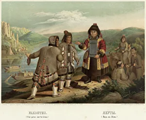 Yakutia Prints: Yakuts (From the Lena), 1862. Creator: Karlis Huns