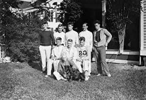 Team Prints: Yale Fresh. 8 and Harvard Goat, between c1910 and c1915. Creator: Bain News Service