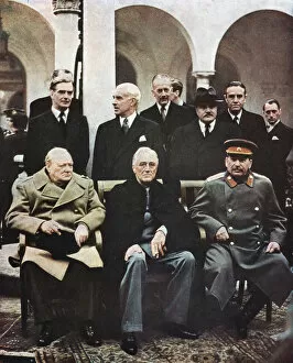 Winston Leonard Spencer Churchill Gallery: Yalta Conference of Allied leaders, World War II, 4-11 February 1945