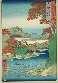 Yamato Province: Tatsuta Mountain and Tatsuta River (Yamato, Tatsutayama, Tatsutagawa), fr... 1853. Creator: Ando Hiroshige