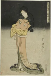 Toyokuni Utagawa Prints: Yamatoya Iwai Hanshiro IV as Kikusui in the play Matsuwa Misao Onna Kusunoki
