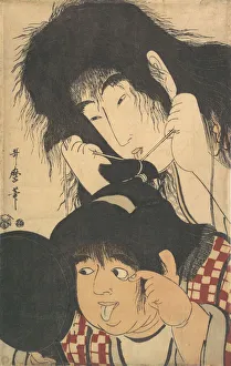 Topknot Prints: Yamauba and Kintaro, ca. 1795. Creator: Kitagawa Utamaro