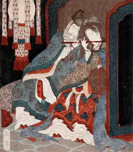 Flute Player Prints: Yang Guifei, circa 1820-1830. Creator: Gakutei