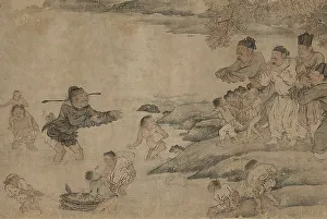 Belongings Prints: Yang Pu Moving His Family, Yuan dynasty (1279-1368). Creator: Unknown