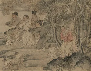 Belongings Prints: Yang Pu Moving His Family, Yuan dynasty (1279-1368). Creator: Unknown