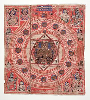 Complex Prints: Yantra of Panchanguli, c1425. Creator: Unknown