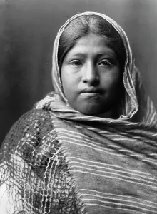 Arizona Prints: Yaqui girl, head-and-shoulders portrait