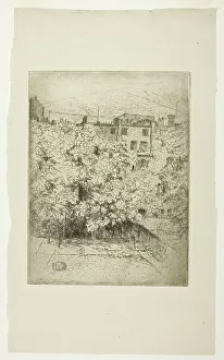 Backyard Prints: My Back Yard, 1890. Creator: Julian Alden Weir