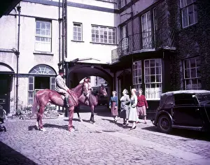 Hotel Prints: Yard of the Beaufort Arms Hotel, Monmouth, c1955. Creator: Arthur Charles Kirby Ware
