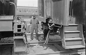 Railway Carriage Prints: Yard Man, between c1915 and c1920. Creator: Bain News Service