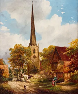 Birmingham Museums Trust Collection: Yardley Church and School, 1900. Creator: E Watts