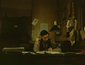 Yardmaster in railroad yards, Amarillo Texas, 1943. Creator: Jack Delano