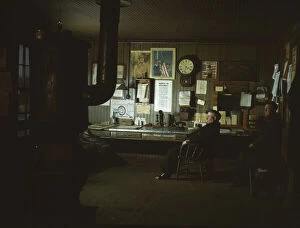 Clock Collection: The yardmasters office at the receiving yard, North Proviso(?), C & NW RR, Chicago, Ill. 1942