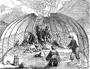 Chapman Edward Francis Prints: The Yarkund Mission: akoe or Kirgiz tent