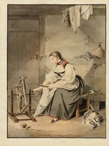 1793 Prints: Yarn Winder, 1793. Creator: Freudenberger, Sigmund (1745-1801)