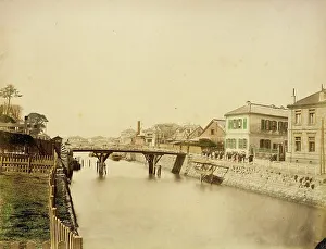 Albumen Print Hand Colored Prints: Yato Bashi, 1865. Creator: Unknown