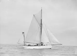 Lee Broadside Prints: The yawl Colleen under way, 1912. Creator: Kirk & Sons of Cowes