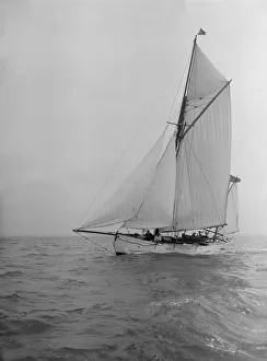 The yawl Colleen under way, 1912. Creator: Kirk & Sons of Cowes