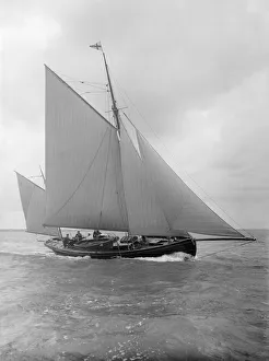 Close Hauled Prints: The yawl Moosk under way, 1912. Creator: Kirk & Sons of Cowes