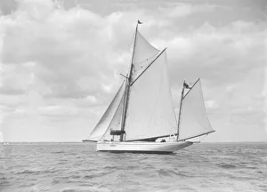 The yawl Pleiad under sail, 1911. Creator: Kirk & Sons of Cowes